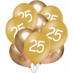 Balonky.cz Balónky 25 narozeniny zlaté 30 cm mix – Zboží Mobilmania