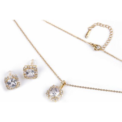 Prima-obchod Sada náhrdelník a náušnice z nerezové oceli s broušenými kamínky crystal 118335 – Hledejceny.cz