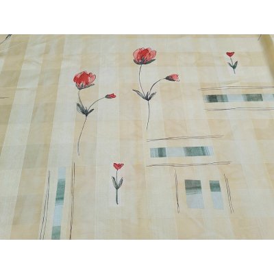 Záclona ŽLUTÁ S KVĚTY 150 cm – Hledejceny.cz