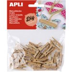 APLI Kolíčky dřevěné na prádlo barevné malé 45 ks – Hledejceny.cz