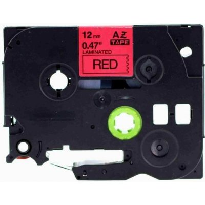 Alternativní páska pro Brother TZ-431 + TZe-431,12 mm x 8 m, černý tisk + červený podklad – Sleviste.cz