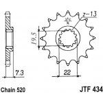 JT Sprockets JTF 434-16 – Hledejceny.cz