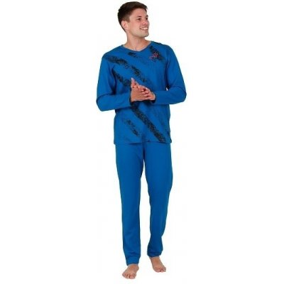 Calvi 709 pánské pyžamo dlouhé modré – Zboží Mobilmania