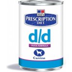 Hill’s Prescription Diet D/D Food Sensitivities Duck & Rice 370 g – Hledejceny.cz