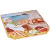 Jednorázové nádobí Wimex Pizza krabice 33 x 33 x 3 cm zkosená potisk