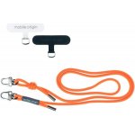 6mm šňůrka na telefon Mobile Origin Lanyard rope 82 - 163cm - oranžová – Zboží Živě