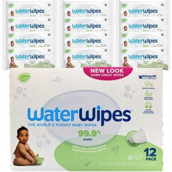 WATERWIPES 100% BIO odbouratené ubrousky 12 x 60 ks