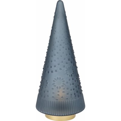 H&L Vánoční stromek skleněný s LED diodami 37cm modrá XX8324380 – Hledejceny.cz
