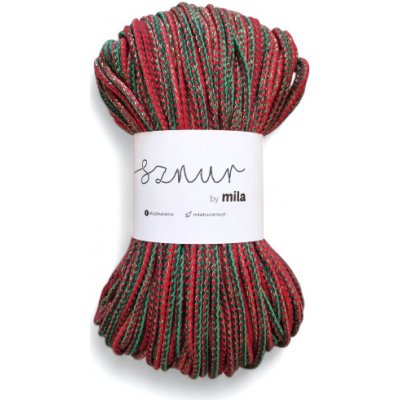 MILA Bavlněná šňůra Glitter 3mm - VÁNOČNÍ/PG135 – Zboží Dáma