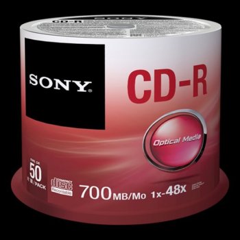 Sony CD-R 700MB 48x, spindle, 50ks (50CDQ80SP)