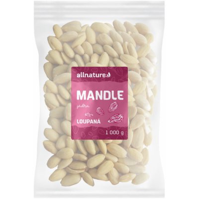 Allnature Mandle jádra loupané 1000 g