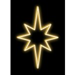 DecoLED LED světelná hvězda závěsná 100x150 cm teple bílá