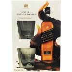 Johnnie Walker Black Label 40% 0,7 l (dárkové balení 2 sklenice) – Hledejceny.cz