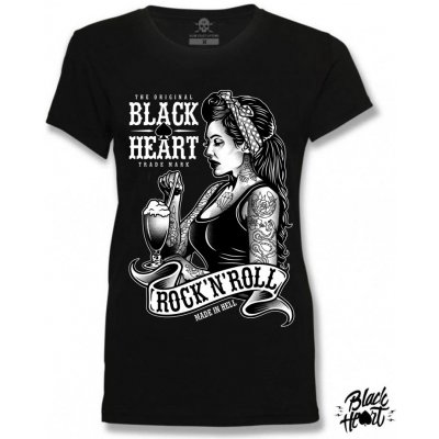 Dámské Triko BLACK HEART PIN UP SHAKE Černá – Hledejceny.cz