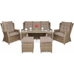 Focus Garden Technorattan nábytek TRIVENTO 3 DINING + PUFY Brown – Sleviste.cz