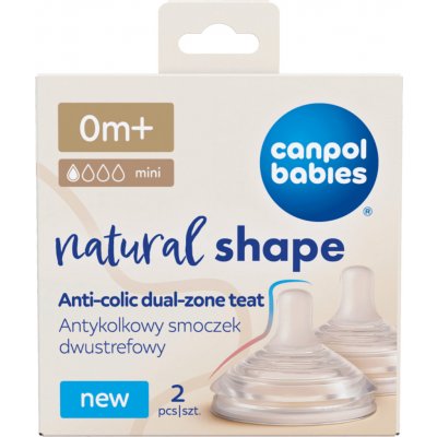 CANPOL BABIES Savička k lahvi Natural Shape 0m+ 2ks – Zboží Dáma