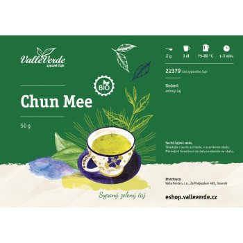 Valle Verde Chun Mee BIO sypaný čaj 50 g