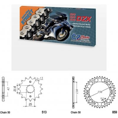 ČZ Řetězová sada Yamaha FZS 600 Fazer, SP 98-03 – Hledejceny.cz