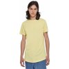 Pánské Tričko Urban Classics prodloužené mírně zaoblené pánské triko 100% bavlna světlá vintage žlutá
