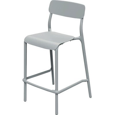 Zahradní barová židle Ferne plastová šedá 98,5 x 54,5 x 37 cm FRIK5510-423U – Hledejceny.cz