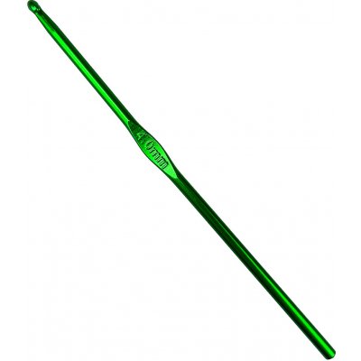 Pro Háčkování Háček kovový 4 mm zelený – Zboží Dáma