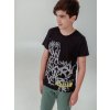 Dětské tričko Winkiki chlapecké triko WTB 11984, černá šedé nápisy