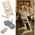 Stokke Set Tripp Trapp + Baby set + Newborn set Natural/Anthracite + deka Golden Sand – Hledejceny.cz