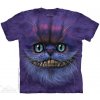 Pánské Tričko Pánské batikované triko The Mountain Big Face Cheshire Cat fialová