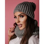 Fashionweek dámský zimní set čepice + šála komin NB1027 šedý – Hledejceny.cz