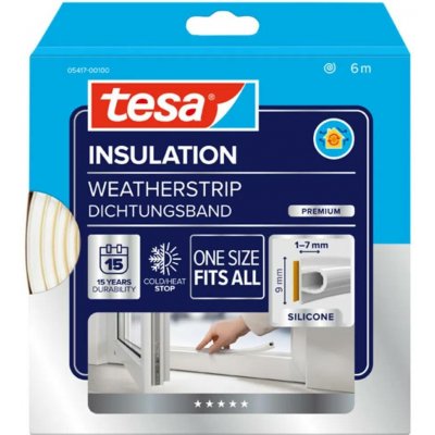TESA Těsnění do oken silikonové "D", 9 x 7 mm x 6 m – Hledejceny.cz