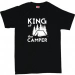 King of the camper stan pánské tričko s potiskem 401 černá black bílá – Sleviste.cz