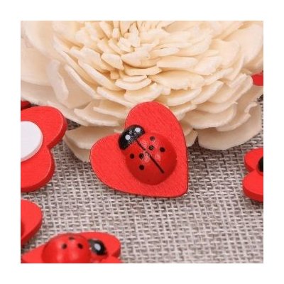 Dekorace SRDÍČKO S BERUŠKOU 20mm - 1 ks – Hledejceny.cz