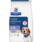 Hill's Prescription Diet Z/D Food Sensitivities Low Fat Alergie a péče o kůži 10 kg – Zboží Dáma