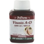MedPharma Vitamin A + D 5000 I.U./400 I.U. 107 tablet – Hledejceny.cz