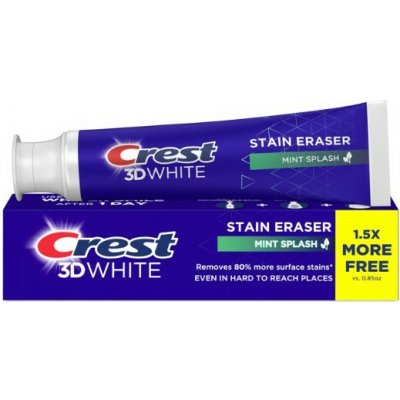 Procter & Gamble Bělicí Crest 3D White STAIN ERASER Mint Splash 65 g – Hledejceny.cz