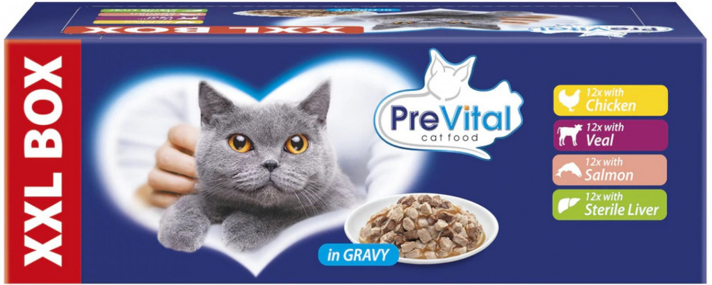 Prevital pro kočky 48 x 100 g