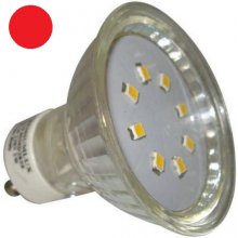 PREMIUMLUX LED žárovka 1W 20xSMD2835 GU10 20lm ČERVENÁ