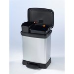 CURVER 02165-582 DECO BIN DUO 18 l + 10 l Odpadkový koš stříbrný – Zbozi.Blesk.cz