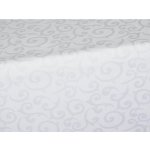 SCANquilt ubrus KANAS ornament bílá 120x150cm – Zboží Mobilmania