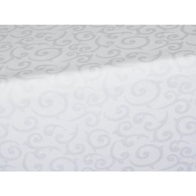 SCANquilt ubrus KANAS ornament bílá 120x150cm – Zboží Mobilmania