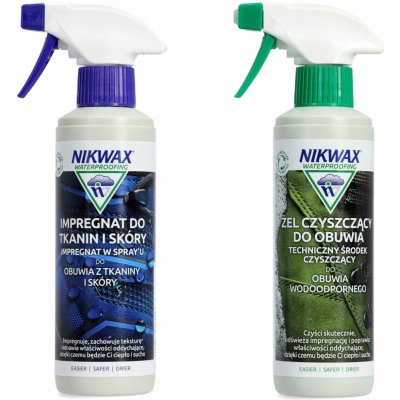 Nikwax Footwear Cleaning Gel a Fabric Leather Proof 300 + 300 ml – Zboží Mobilmania