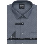 AMJ pánská košile dlouhý rukáv regular fit VDR1346 vzorovaná šedá – Zboží Mobilmania