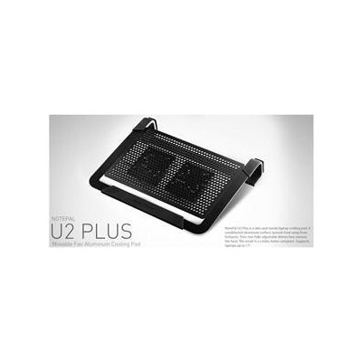 COOLER MASTER chladicí ALU podstavec Cooler Master NotePal U2 PLUS pro NTB 12-17'' black, 2x8cm fan R9-NBC-U2PK-GP