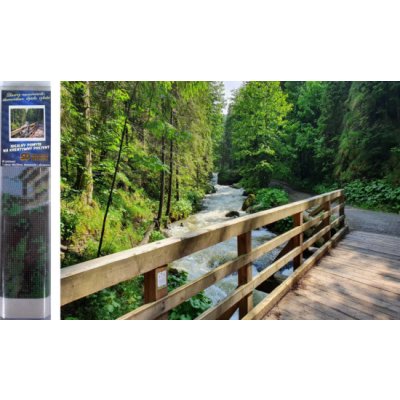 Norimpex Diamantový obrázek Dřevěný most v lese 30 x 40 cm 1006519 – Hledejceny.cz