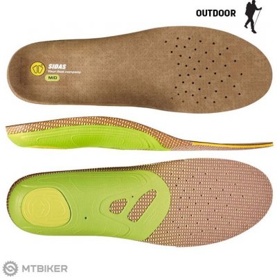 Sidas 3Feet Outdoor Mid Vložky do bot zelená – Zboží Mobilmania