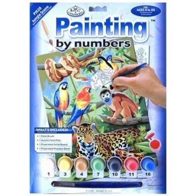 Malování podle čísel PAINTING BY NUMBERS Džungle
