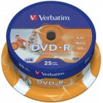 Verbatim DVD-R 4,7GB 16x, spindle, 25ks (43538) – Zboží Mobilmania