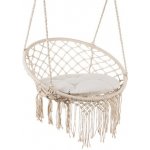 ISO houpací závěsné křeslo houpačka čapí hnízdo béžové 60cm + POLŠTÁŘ 10368 – Zboží Mobilmania