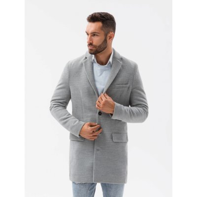 Ombre Clothing pánský kabát C432 šedý – Zboží Dáma