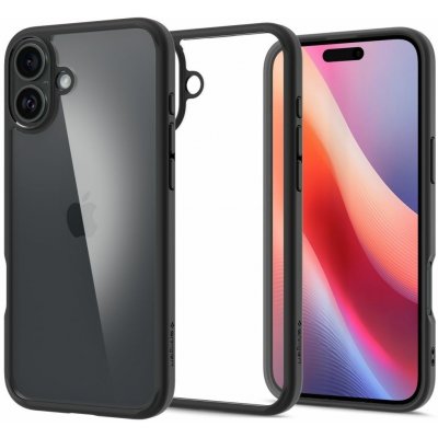 Spigen Ultra Hybrid pro iPhone 16 Matte Black ACS08201 – Zboží Mobilmania